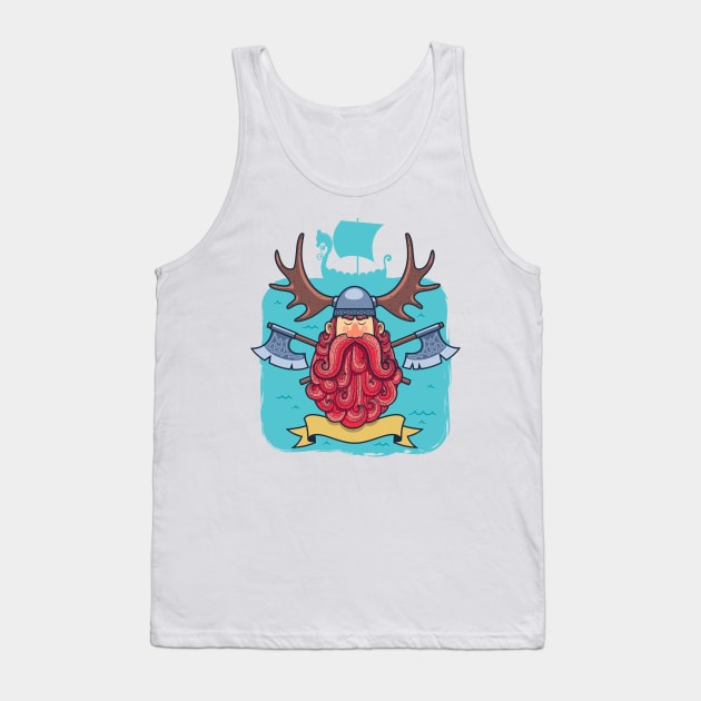 Viking Portrait Tank Top by Malchev